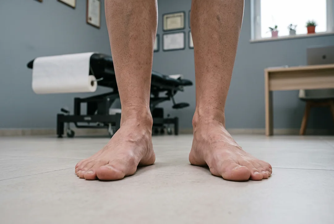 L’appoggio dei piedi nudi a terra, nello studio